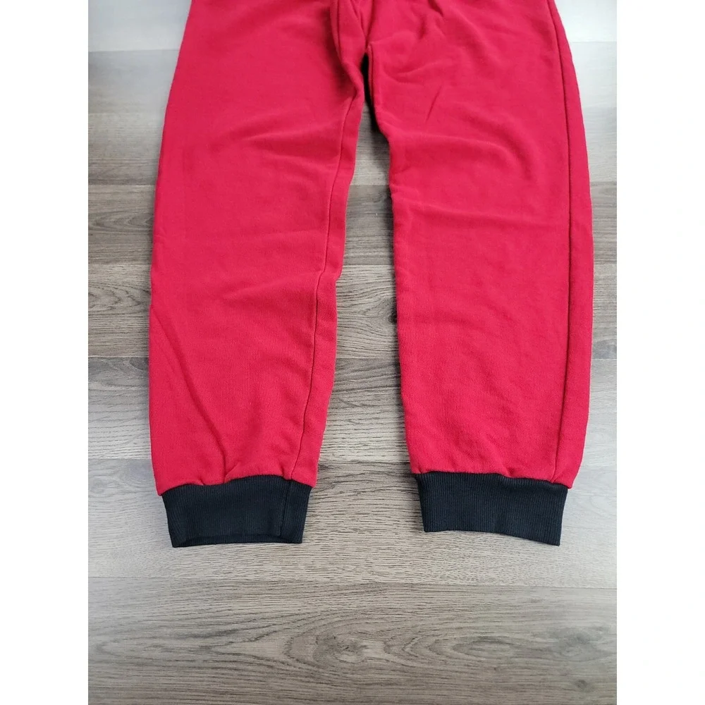 True Religion Jogger Sweatpants Large Red Classic Logo Drawstring Skinny Fit